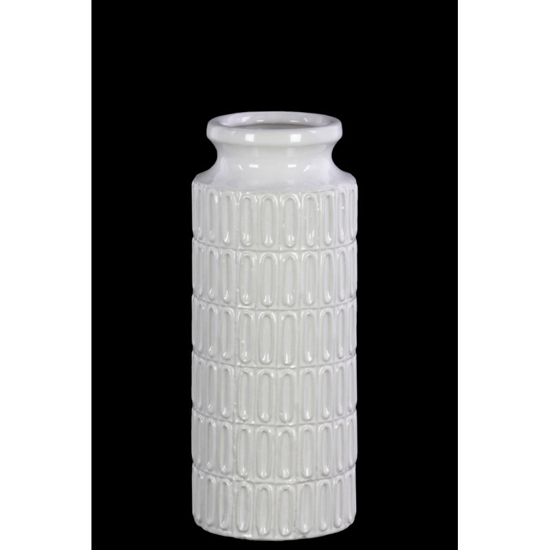 Vase de table en céramique Danville, Blanc