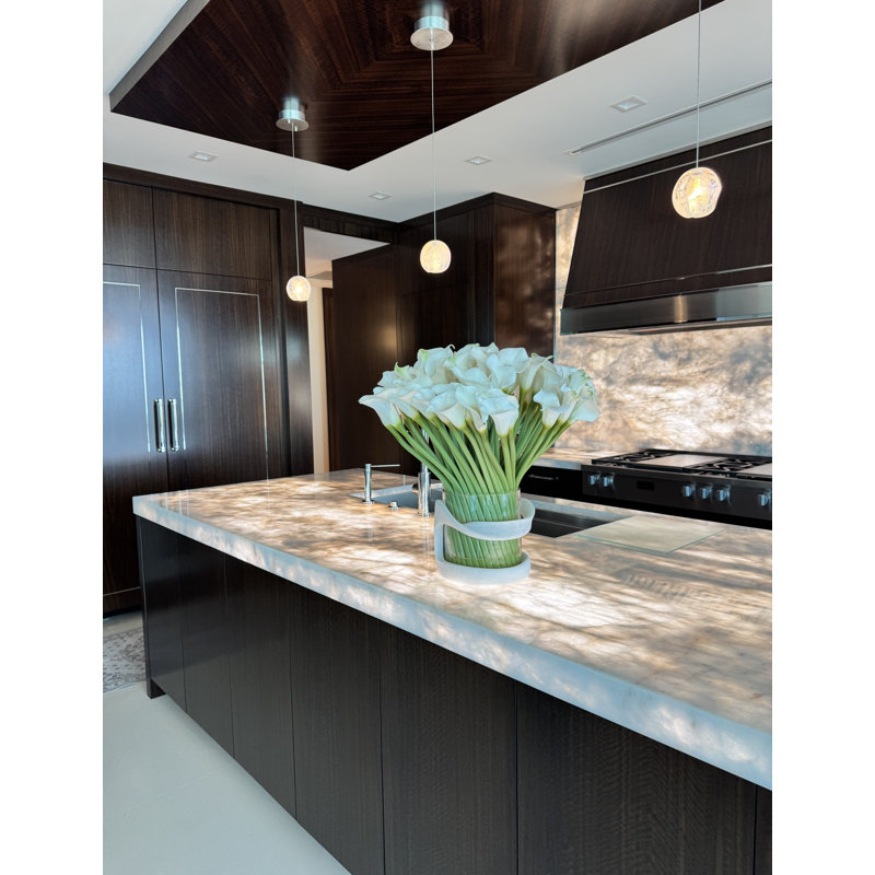 Calla Lilies In Vitra Hurricane Vase