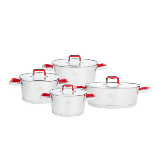 Casseroles en acier inoxydable de haute qualité (Ensemble de 4)
