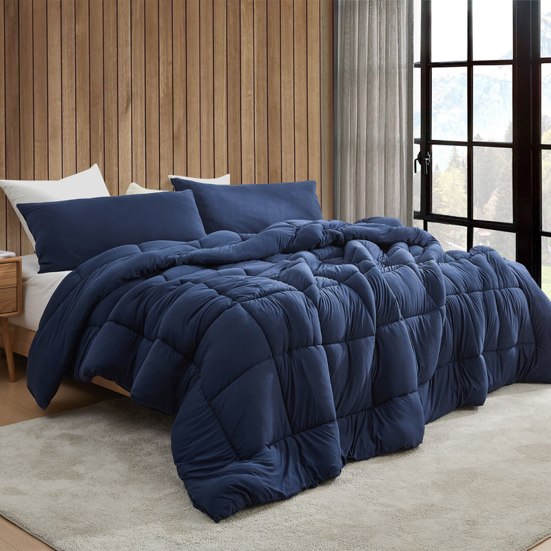 Summertime Coma Inducer Buttery Soft Oversized Comforter, Navy, Full Comforter