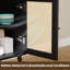 Buffet avec 3 portes en rotin et armoire de rangement moderne pour le salon (petit)-1519770413