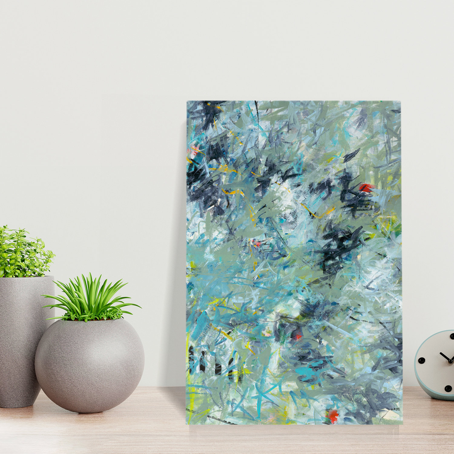 Wrought Studio™ Winter Window - Abstracts Contemporary Art | Wayfair