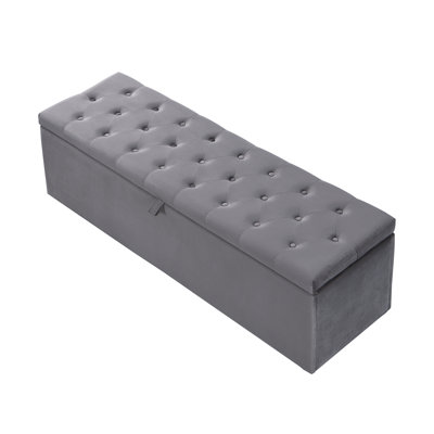 Boehme Velvet Upholstered Storage Bench