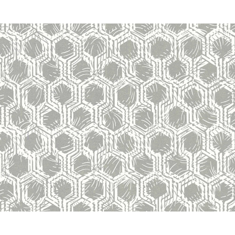 Papier peint texturé non tissé, Gris / ivoire