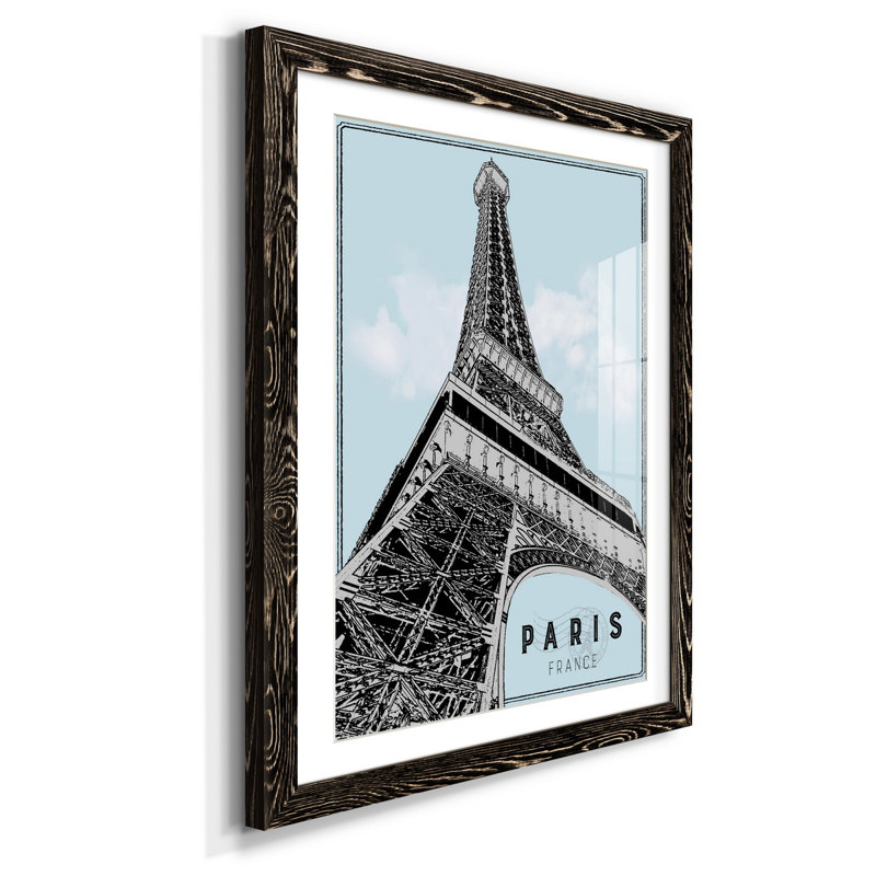 Mid Modern Paris - Cadre photo, impression sur papier, H 37,5 po x l 27,5 po x P 1,5 po, Cadre noir