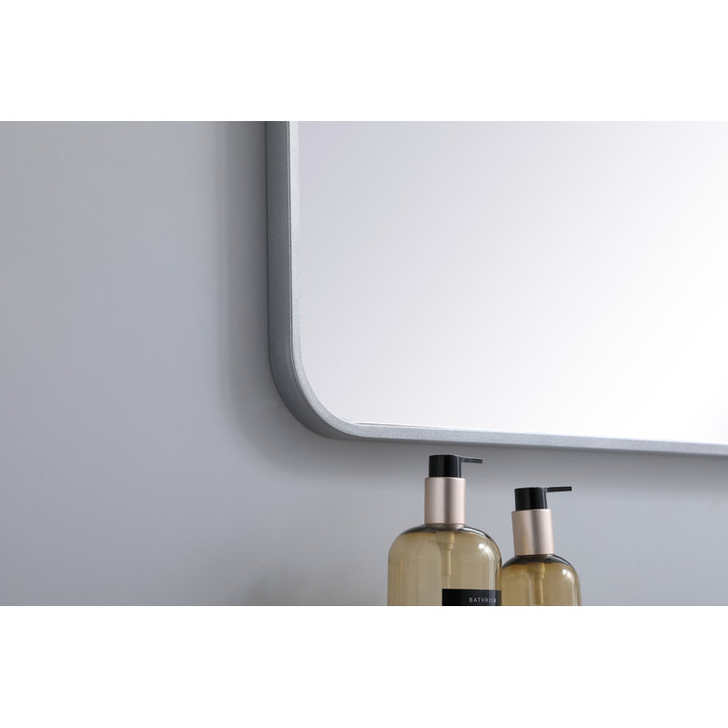 Miroir mural Sabine, 40 po x 36 po, Argent