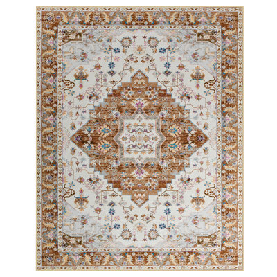 Shaemus Washable Floral Indoor Rug