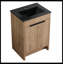 Meuble-lavabo simple 24 po Denille avec plateau en céramique Denille