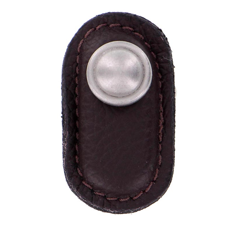 Sanzio Novelty Knob, Satin Nickel, Brown