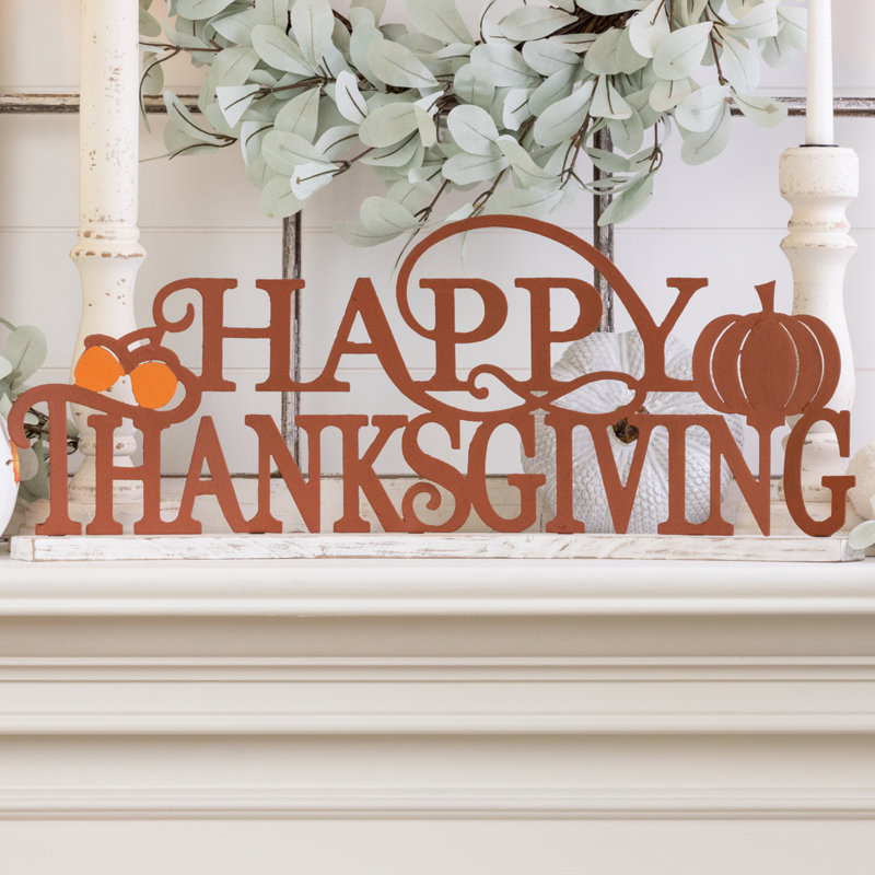 Bloc de lettres Hartense «Happy Thanksgiving»