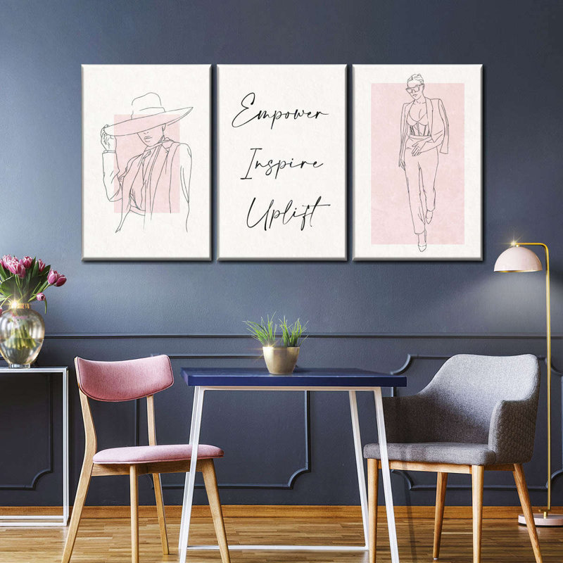 " Empower Inspire Uplift " 3 - Pieces, 12" H x 26" W