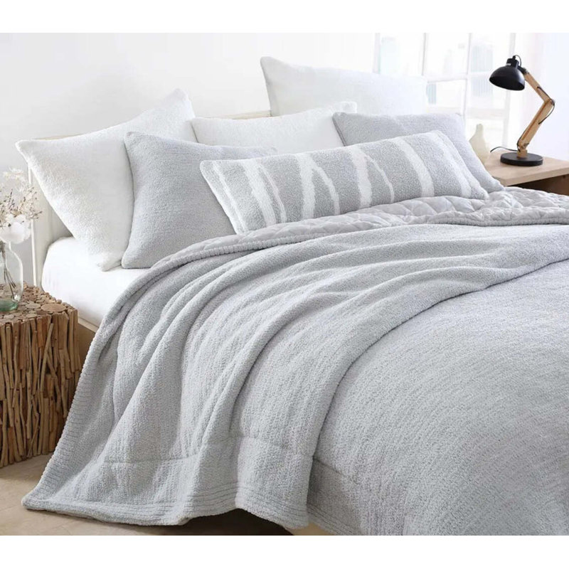 Woodland Lumbar Pillow Cover & Insert, Cloud Gray/Off White