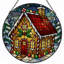 Panneau de vitrail 12 po H Gingerbread House