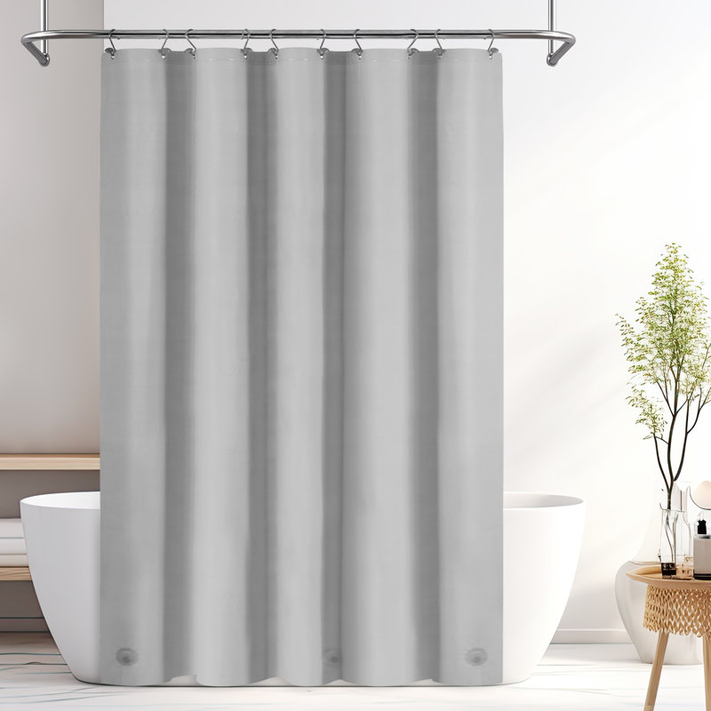 Doublure de rideau de douche imperméable légère en PEVA, Gris argenté, H 78 po x l 54 po