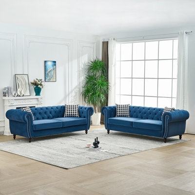 Canapé 3 places et 3 places Chesterfield