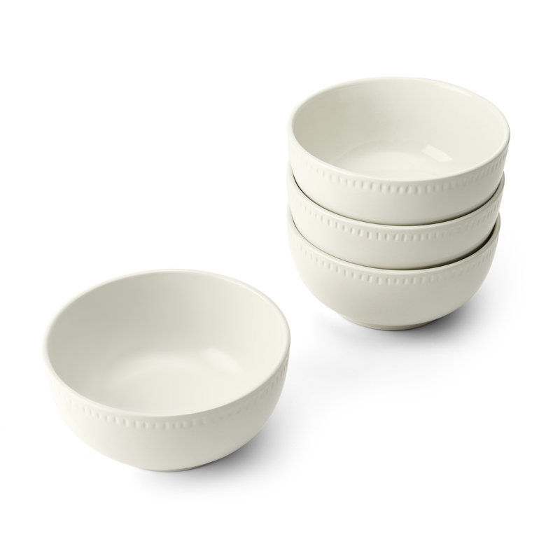 Mikasa Cranborne Stoneware Cereal Bowls, 15cm, Cream