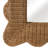 Mirror Woven Wicker Scalloped Edge Coastal Casual Wall Decor For Home Office Bedroom Living Room - 44" Tan
