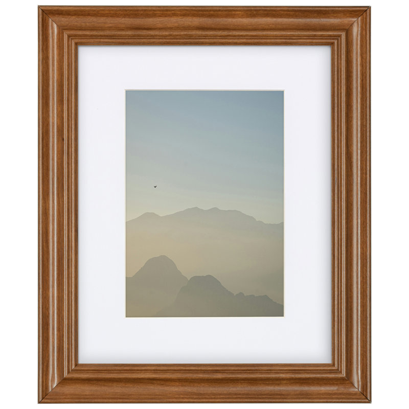 Zavala Single Image Picture Frame, 11" x 14" Matted to 8" x 10", Brown