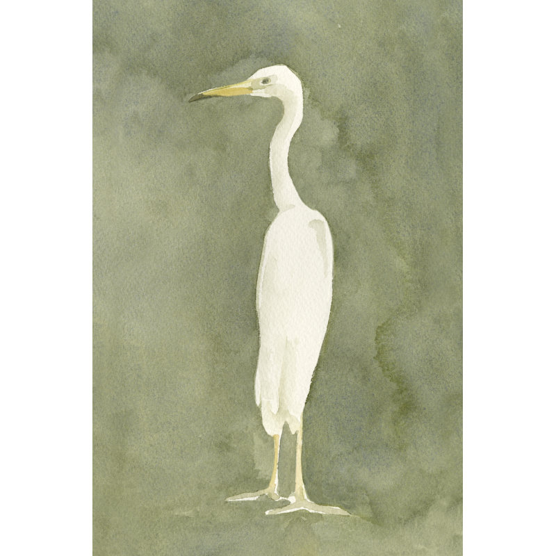 Emerald Heron II by Emma Caroline - Wrapped Canvas Print, 46cm H x 30cm W