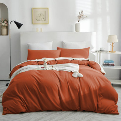 Housse de couette en microfibre moderne et contemporaine avec taies d'oreiller - Ensemble de literie douce et durable