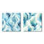 «Blue and White Boho Plant Pottery I - Abstract Botanicals», ensemble de 2 reproductions d'art sur toile-102574655-102574658
