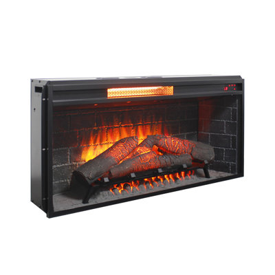 Electric Fireplace 36 Inch With Infrared Technology, Removable Trim Kit, /Ul Certification, Fuse Protection, 5018 'S Per Hour, 400 Sq. Ft. Heating, 1 - 8 Hours Timer, 11 Temperature Ranges For Home