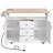 55.7"Large Kitchen Island with 2 Drop Leaf with Power Outlet-129469893
