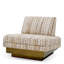 Chair Rubina Antique Brass Finish Dorsay Beige