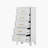 Metal White 2 Drawer Nightstand-31851915