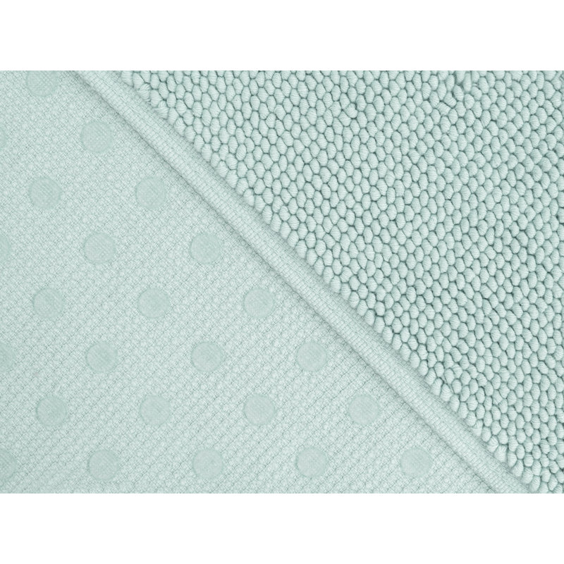 Chemung 100% Cotton Non-Slip Bath Rug, 24" L x 17" W, White