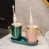 Vert malachite / rose / or