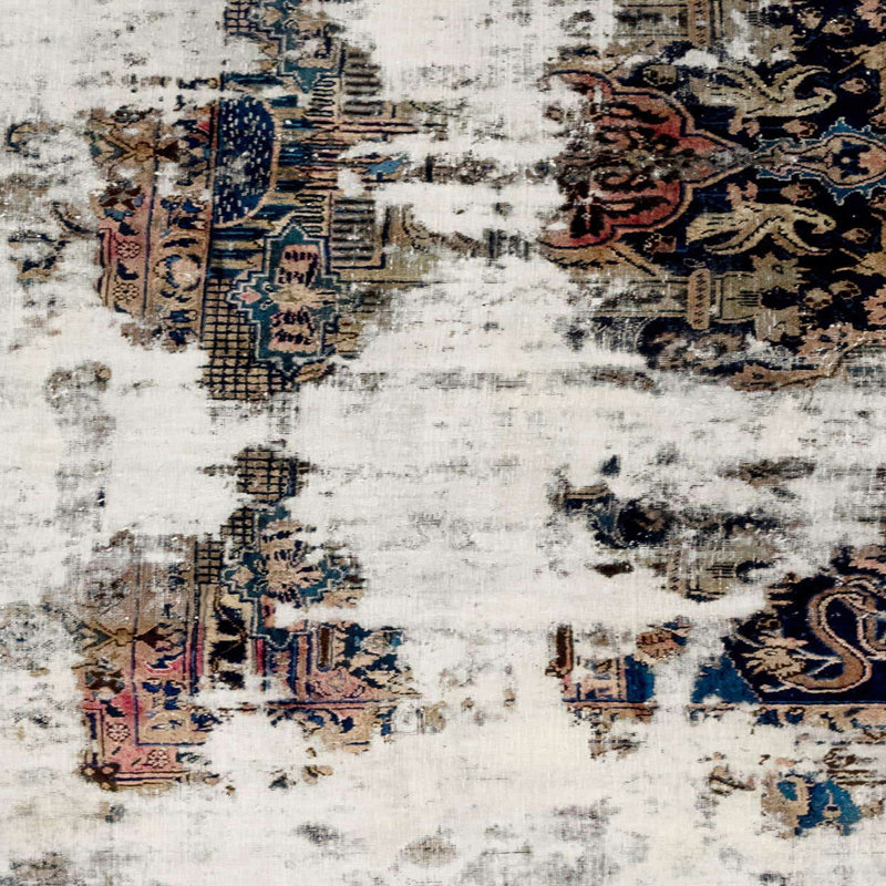 Tapis abstrait moderne et abstrait, Carré 7 pi