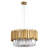 Transitional 8 Light Gold Crystal Round Chandelier-158302478-181847047