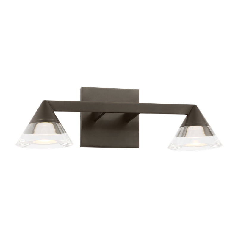 Midrand LED Vanity Light, Bronze, 2, 5" H x 14.7" W x 5.7" D