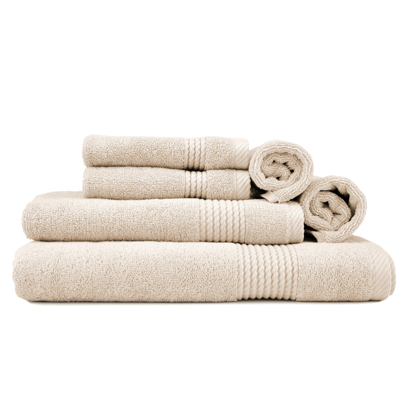 Ensemble de serviettes 6 pièces Adlena, Beige