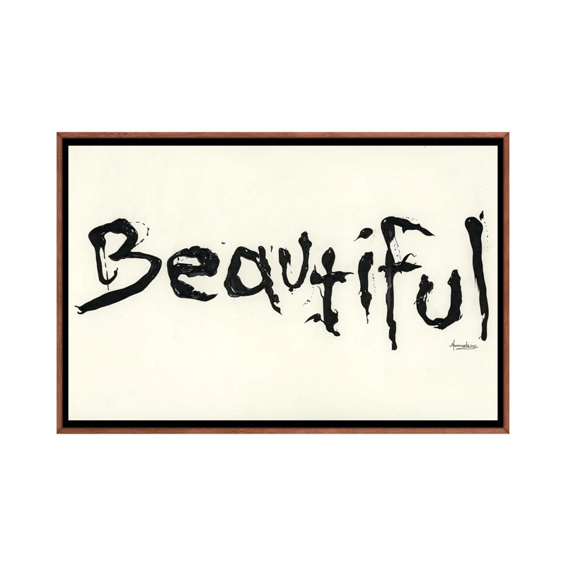 1 Piece Wall Art on Canvas, 66.04 cm H x 45.72 cm W, Brown Floater Frame