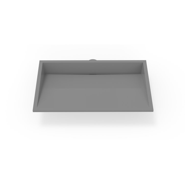 Polymarble Rectangular Undermount Bathroom Sink