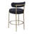 Woker Modern Sherpa Counter Height Stools Set of 2, Uphsoltered 26" Seat Height Barstools with Brushed Brass Metal Legs Round Low Back Kitchen Stools with Footrest for Dining Room,-236117402