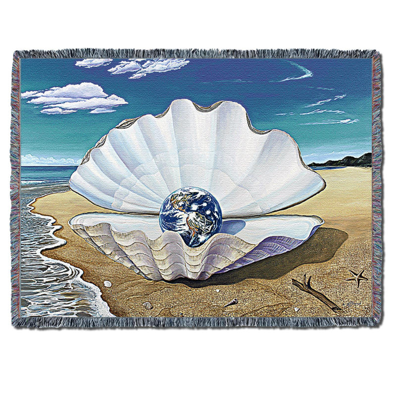 Pure Country Weavers Mother of Pearl Blanket by Kurt C Burmann - Gift Fantasy Tapestry Throw Woven from Cotton - Made in The USA (72x54)