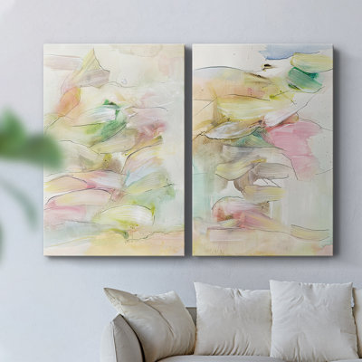 «Colorful Coalescence I», toile tendue avec châssis de qualité supérieure, prête à être accrochée