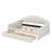 Chic Upholstered Daybed Featuring Curved Shell Design Headboard & Concealed Storage Drawers-1491514245