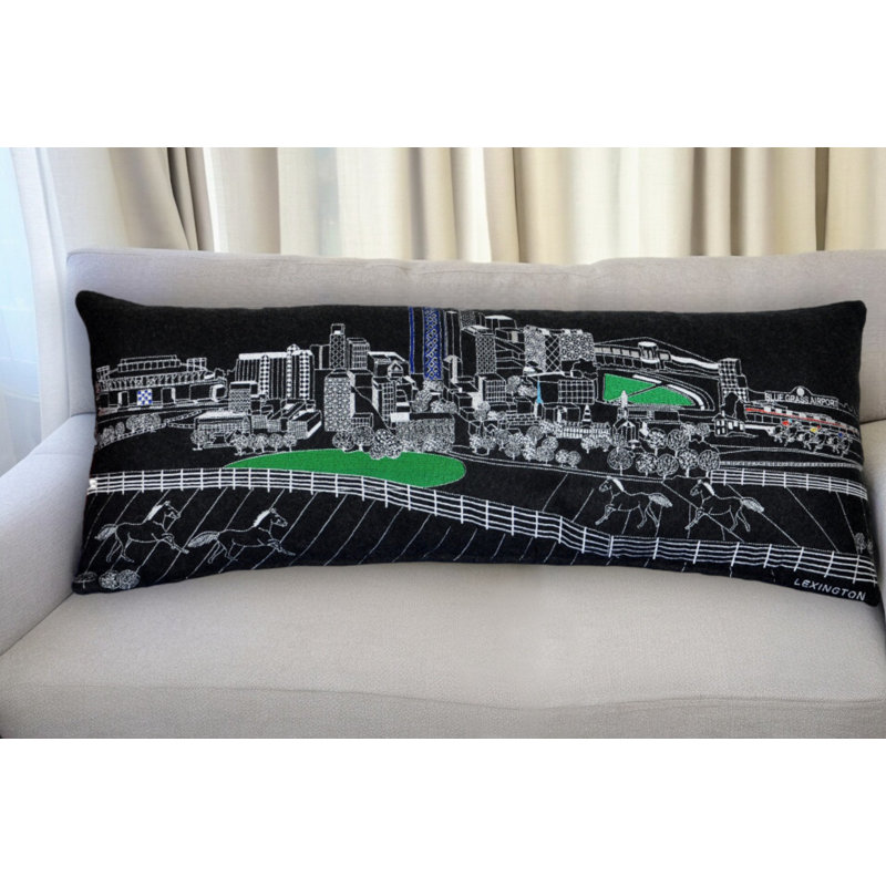 Coussin Lexington Skyline, Noir