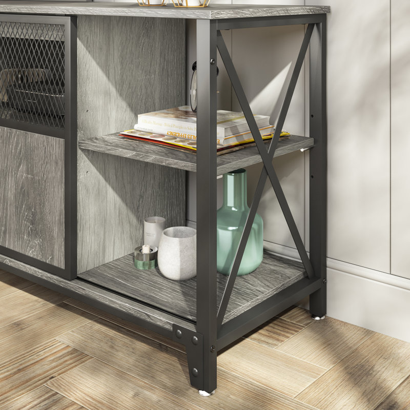 Meuble télé pour téléviseur de 65 po ou moins Fuiloro, Gris