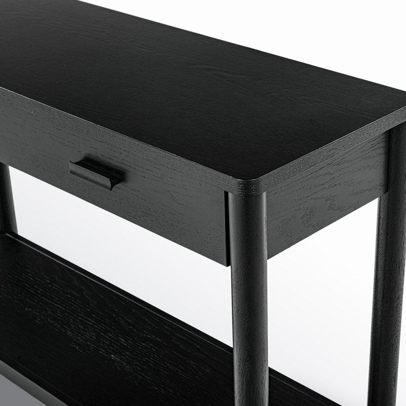 Console 2 tiroirs Kaplan, Noir