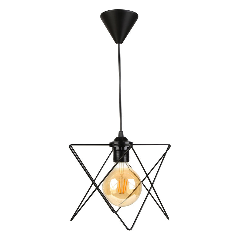Luminaire suspendu géométrique 1 lumière Chouinard, Blanc