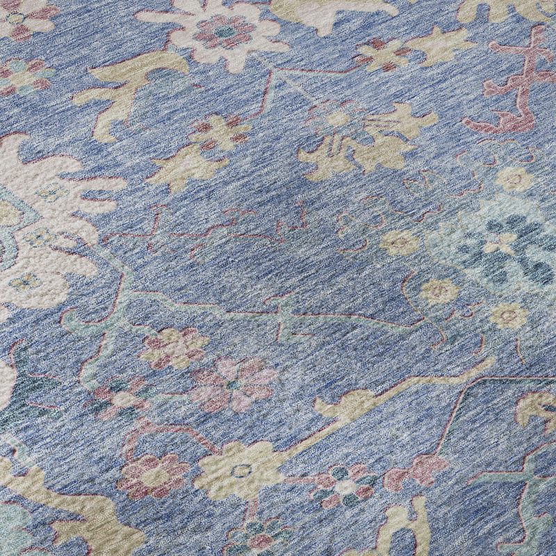 Premium Machine Washable Gurubaksh AMF1154 Global Rug, Rectangle 5' x 7'6"