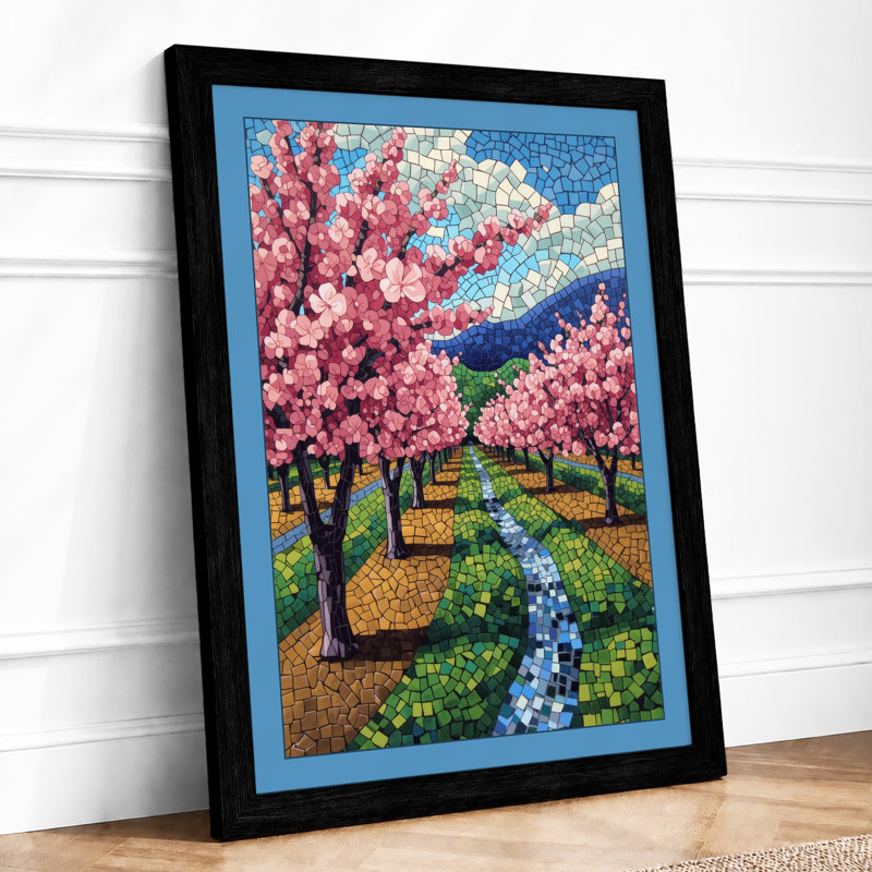 Spring Orchard In Bloom Botanical - Print, A1 - 84.1 x 59.4 cm, Black
