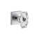 Viaggio Quadrato Hammered Texture Rosette Single Dummy with Stella Crystal Knob