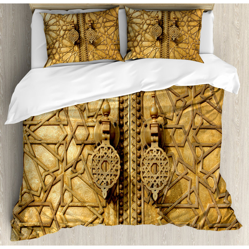 Traditional Polyester Duvet Cover, King Duvet Cover + 2 Shams