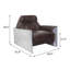 Fauteuil en cuir fleur 34,6 po